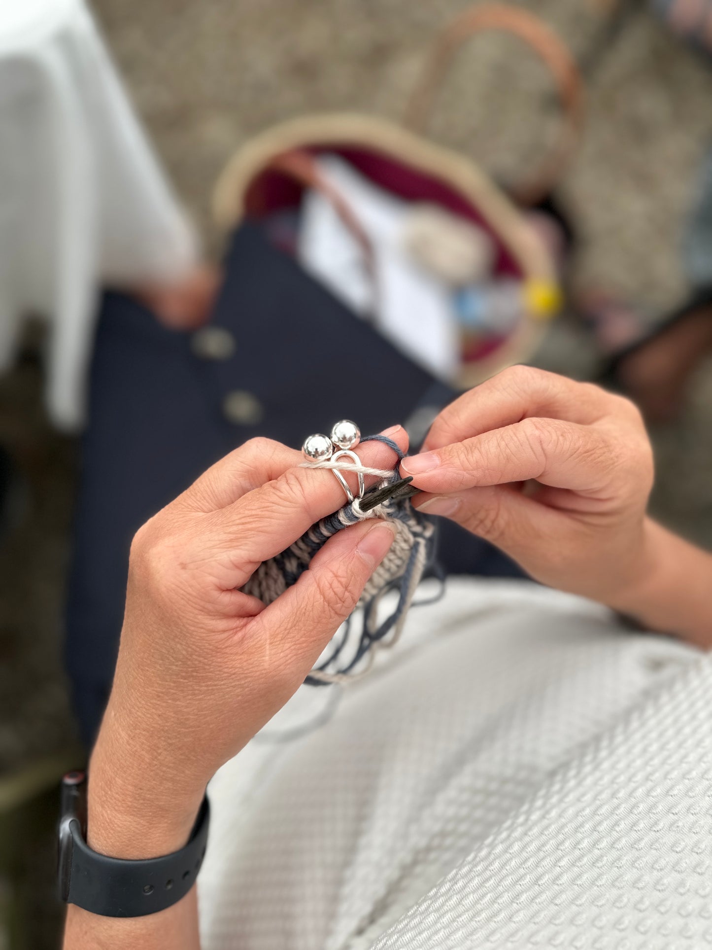 Workshop i To-farvet patentstrik 2. sept 2023 v/ POPKNIT Katja Dyrberg
