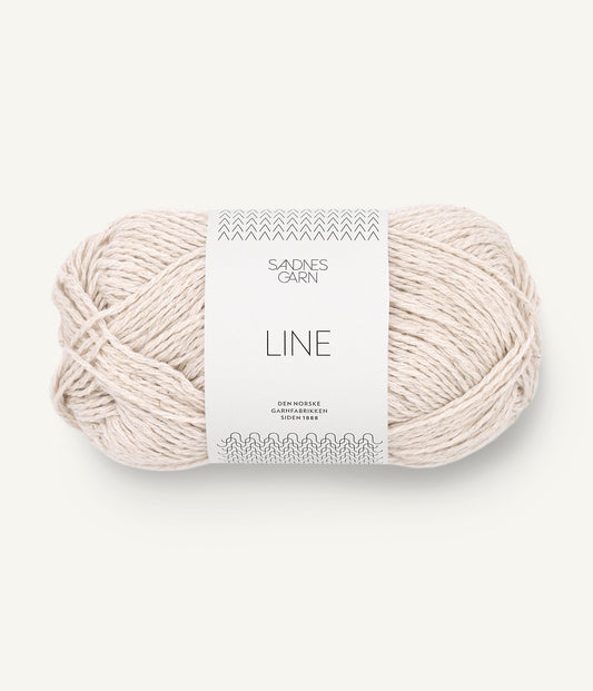 Line - et dejligt blødt sommergarn i bomuld, viskose og hør fra Sandnes til pind 4 mm farve Kitt
