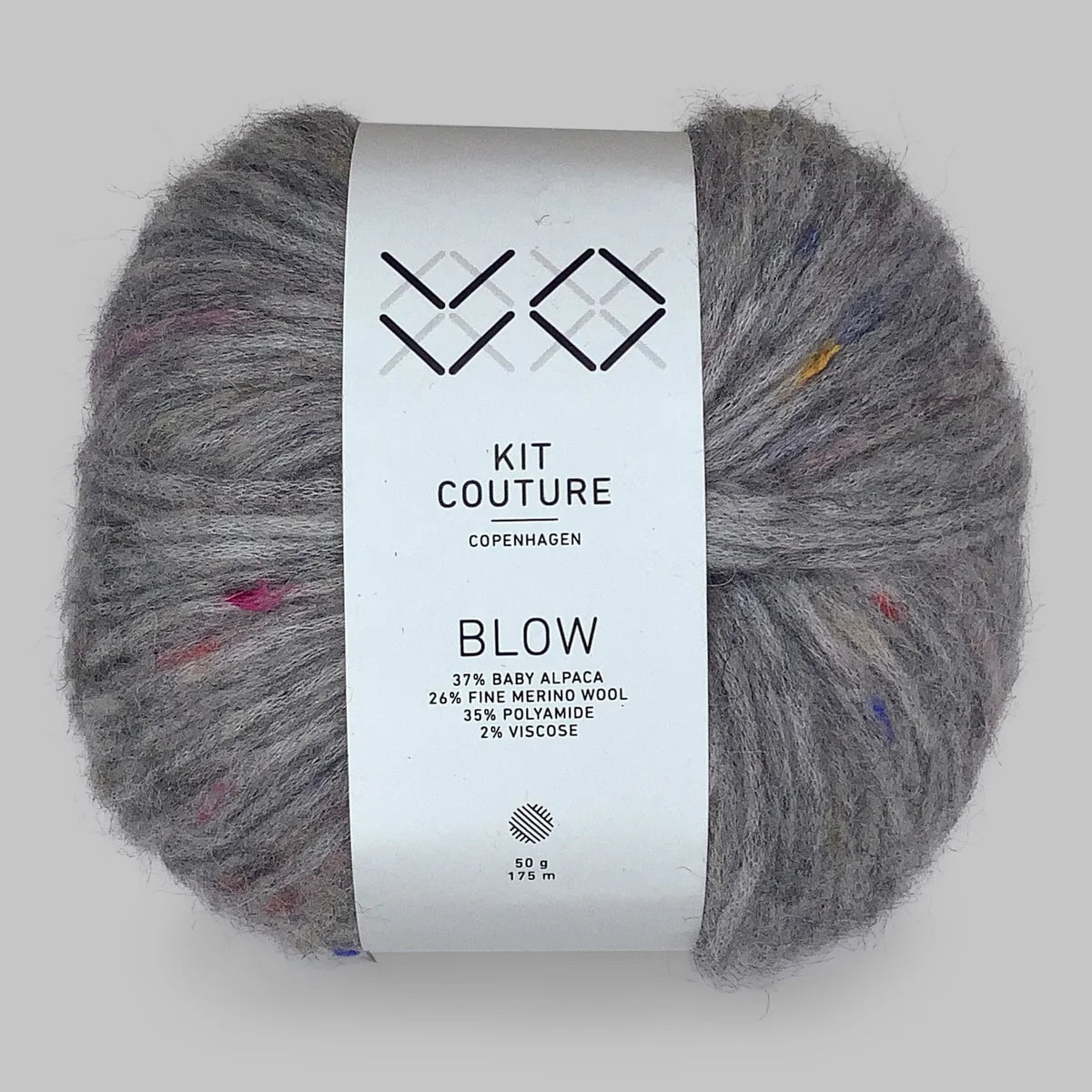 Blow garn fra Kit Couture med tweed effekt farve grå