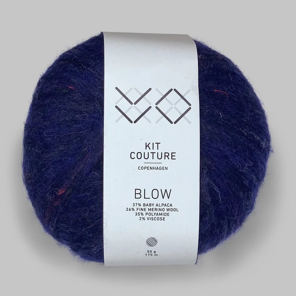 Blow garn fra Kit Couture med tweed effekt farve blå