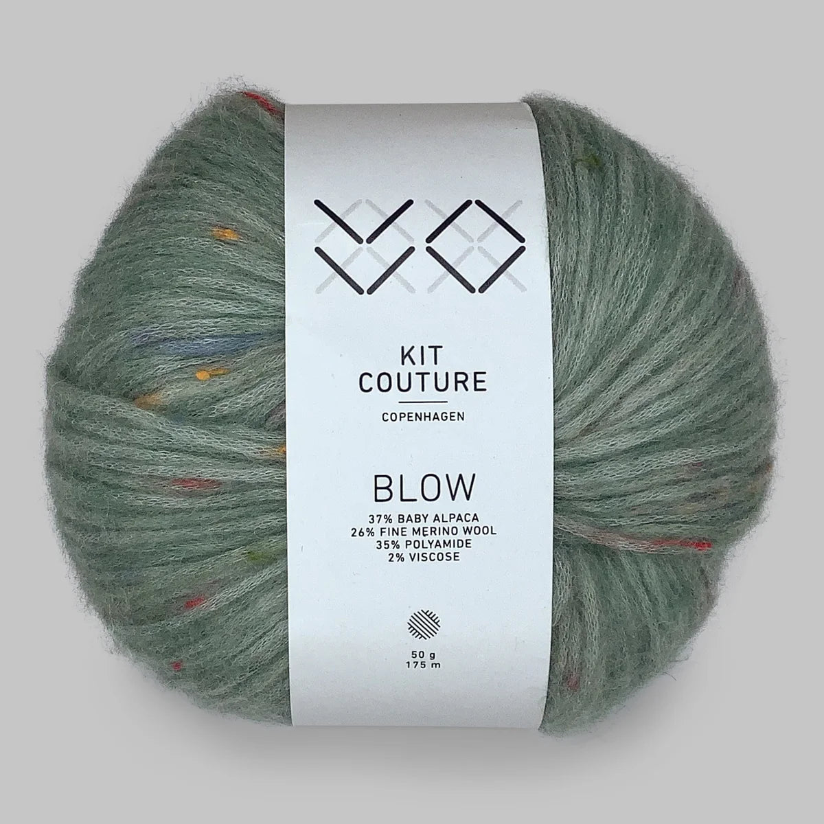 Blow garn fra Kit Couture med tweed effekt farve salvie