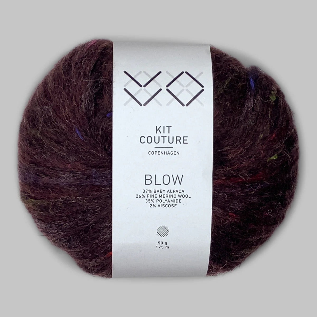 Blow garn fra Kit Couture med tweed effekt farve kaffe