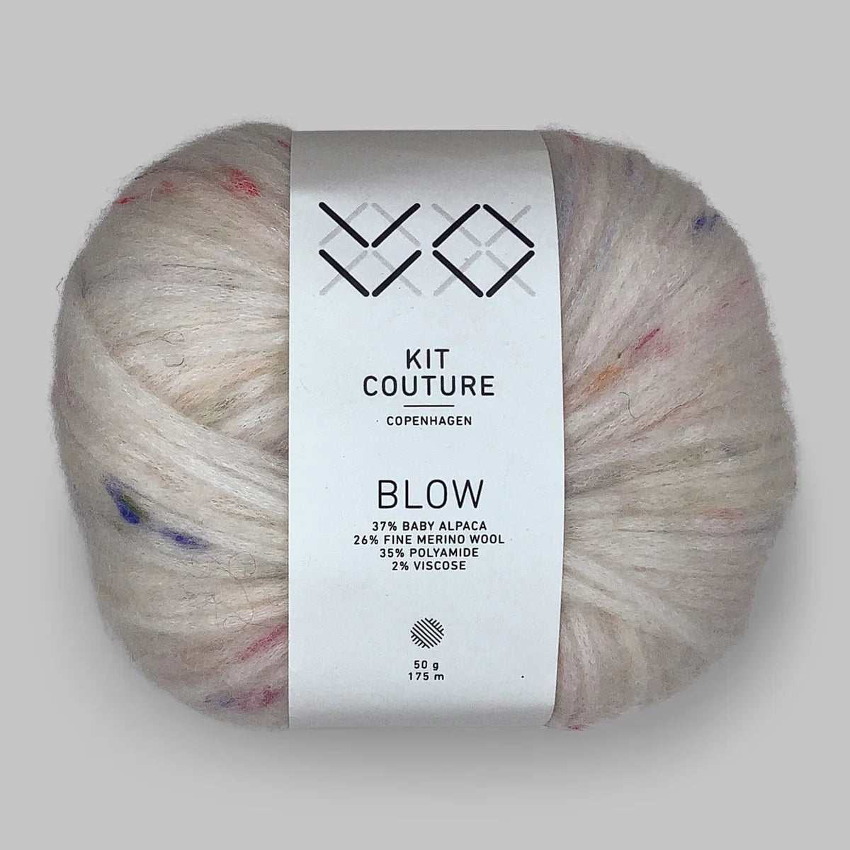 Blow garn fra Kit Couture med tweed effekt farve råhvid