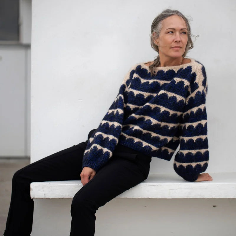 Garnpakke til Robinia Sweater af Anne Ventzel i originalgarn fra Isager