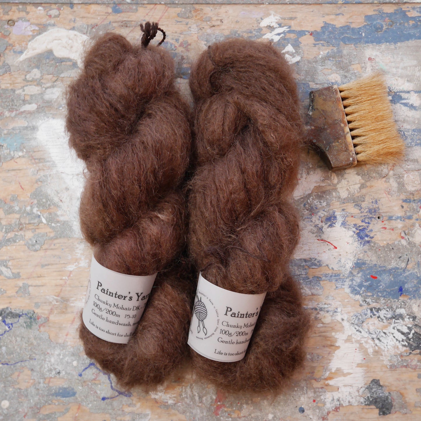 Chunky Mohair DK - håndfarvet fra Painter's Yarn