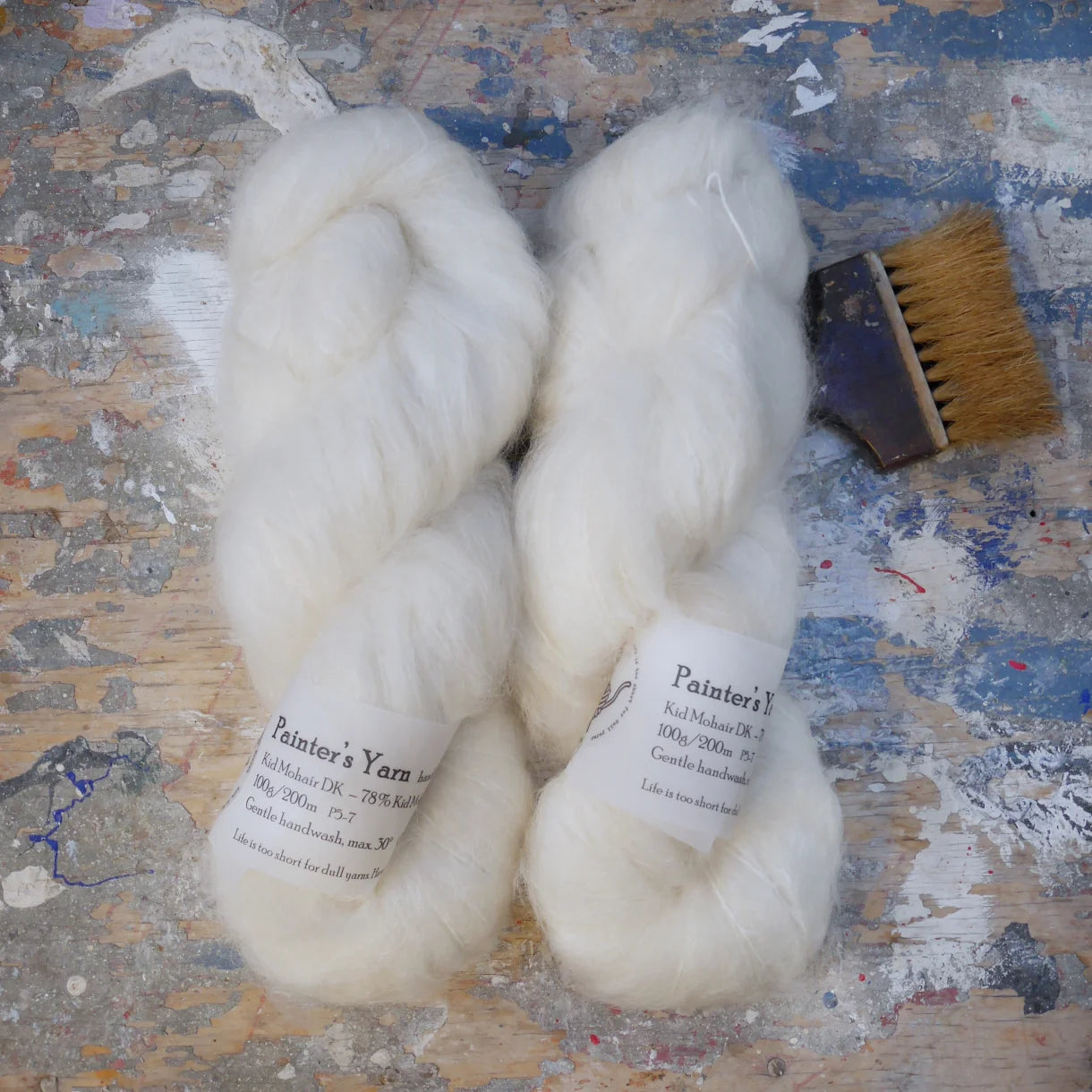 Chunky Mohair DK fra Painter's Yarn - ufarvet "Natural"