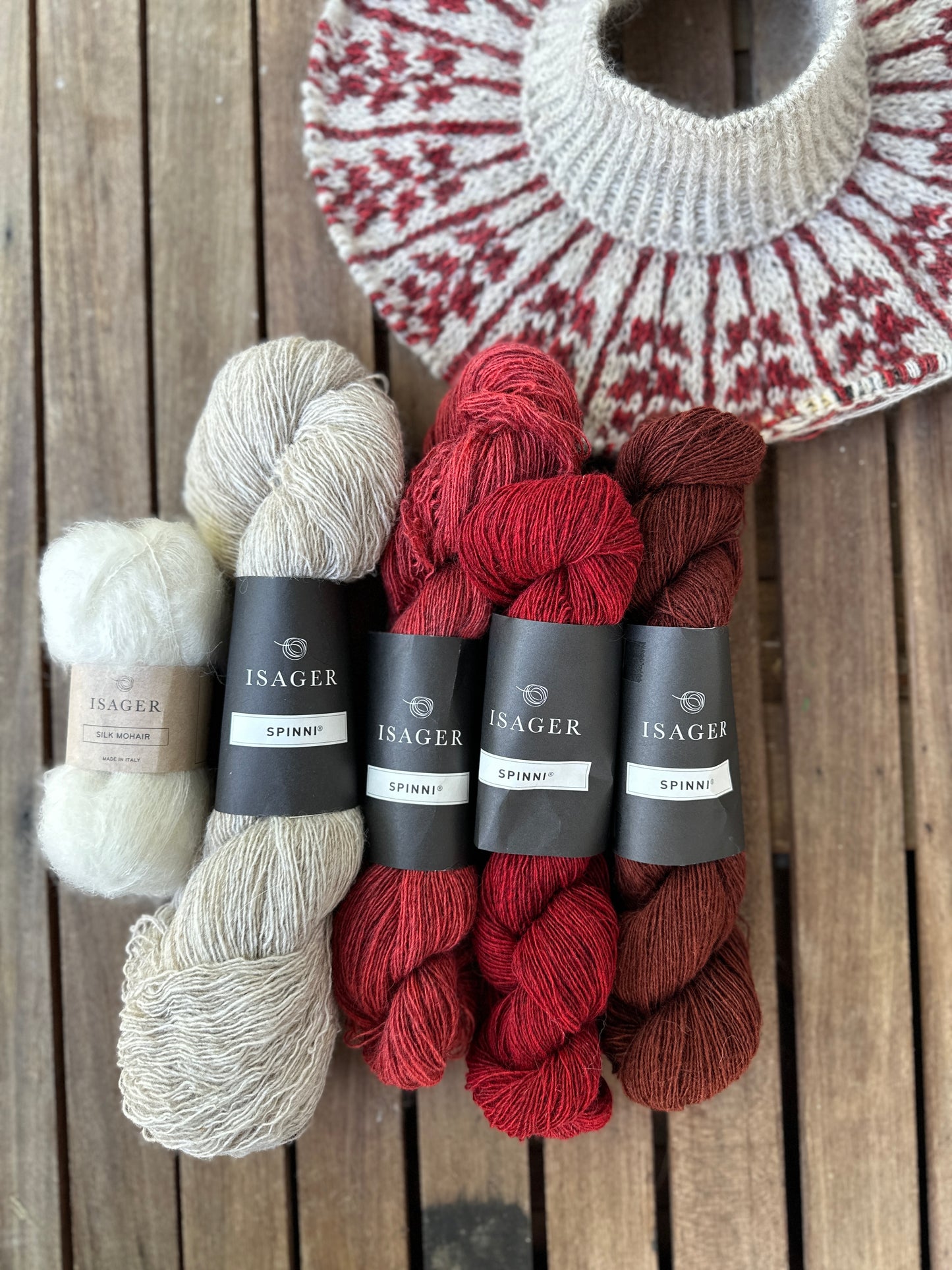 Strikkekit til Lupin Sweater - Isager Botanica kollektion
