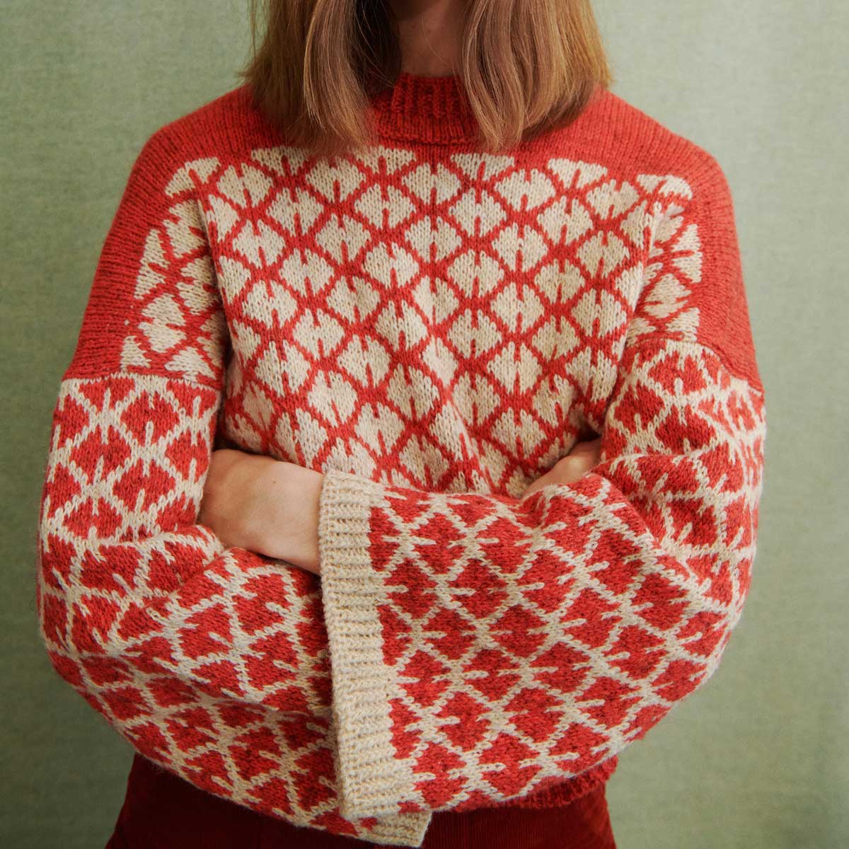 Strikkekit til Aase Sweater - Isager Archives kollektion