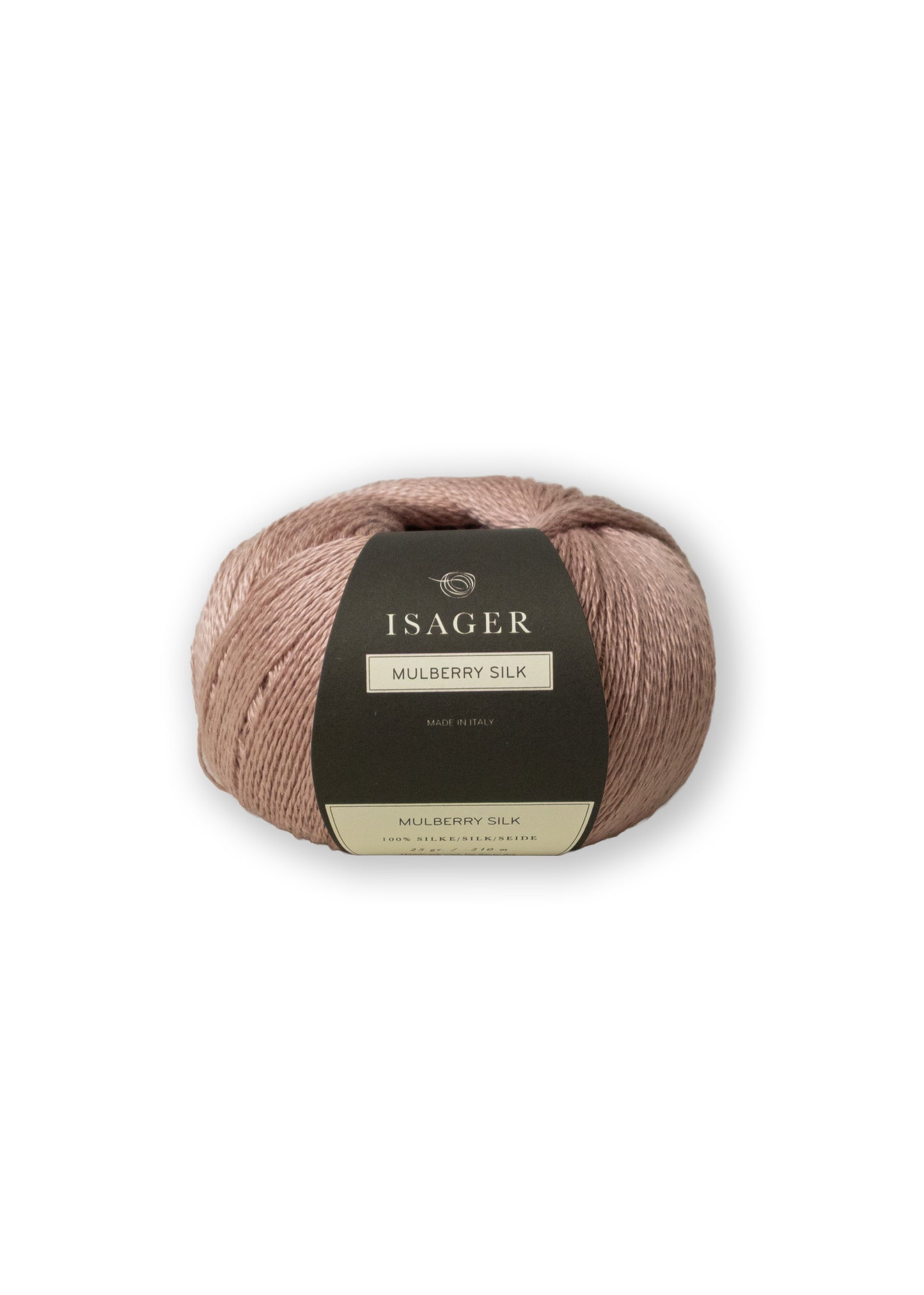 Isager Mulberry Silk er en følgetråd til dit strikketøj i 100% silke. Farve Powder