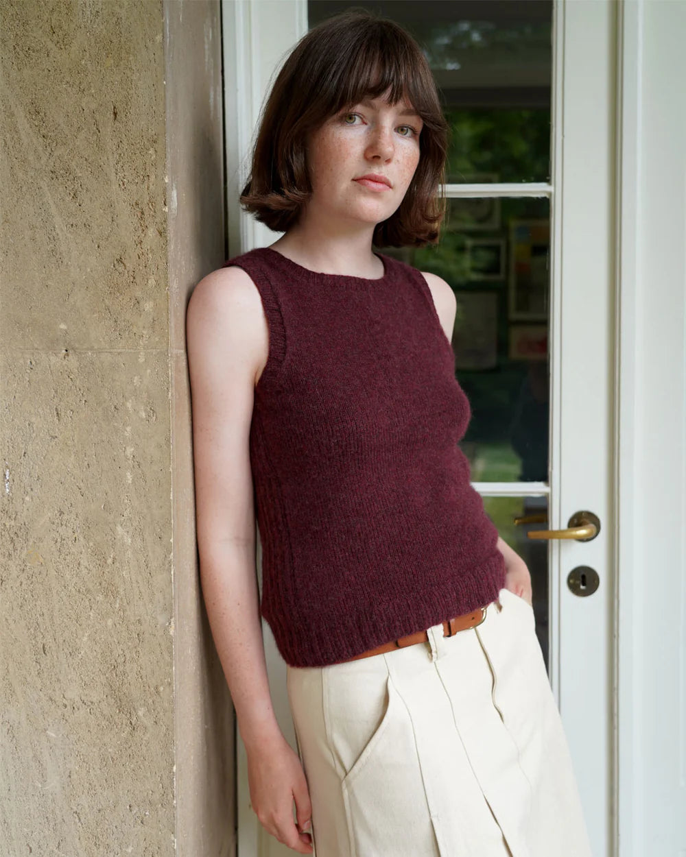 Borgan top i cashmere fra Kit Couture - køb strikkekittet hos Knit Garden