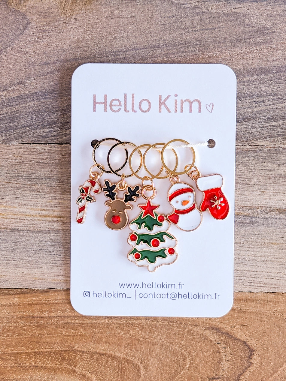 Maskemarkører med jul til dit strikketøj fra Hello Kim