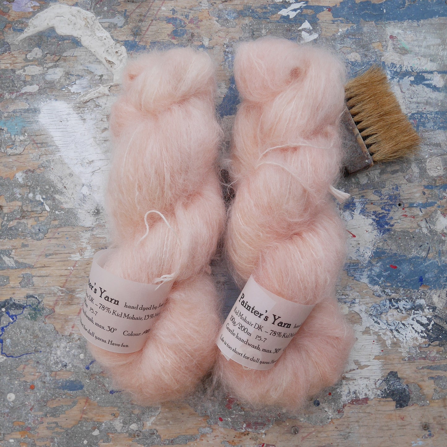 Håndfarvet Chunky Mohair fra Painter's Yarn i farven Princess