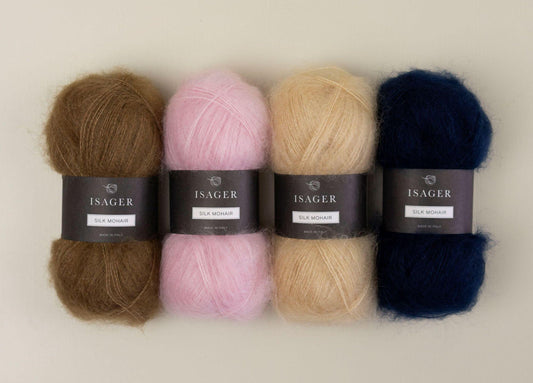 Isager Silk Mohair - et lækkert og luksuriøst mohair garn i en fantastisk blød og holdbar kvalitet.