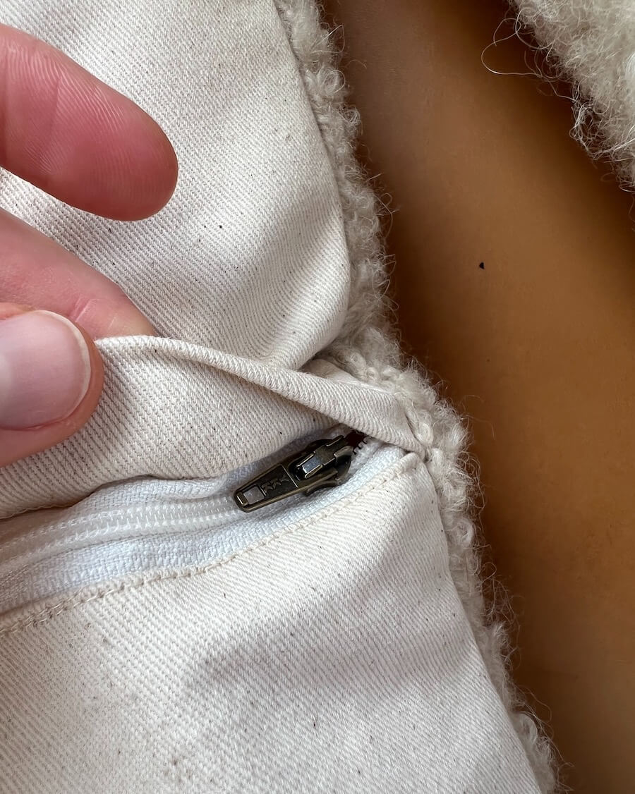 Bagbeklædning til pude fra PetiteKnit
