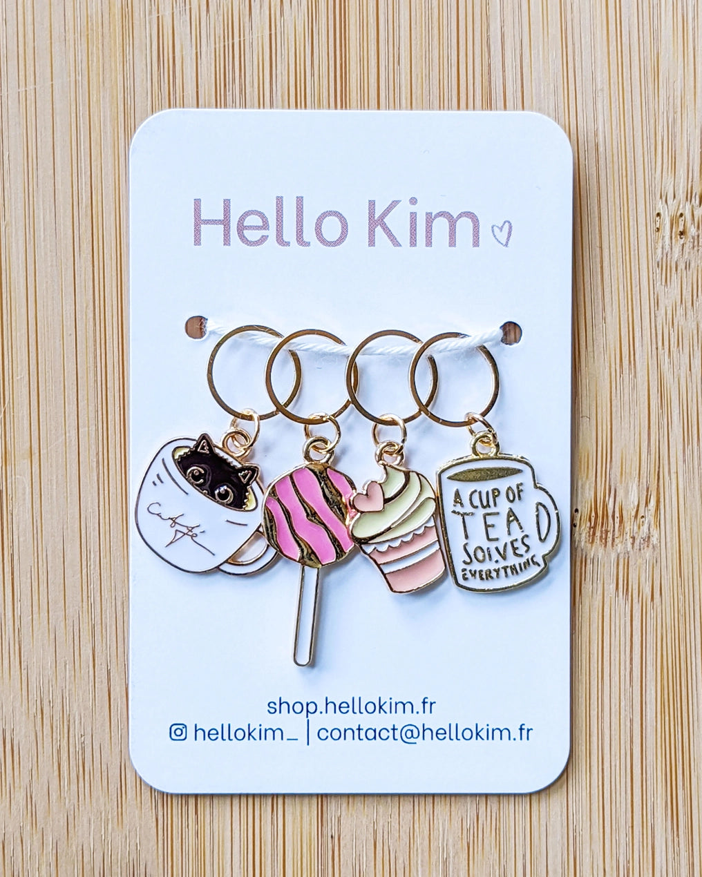 Maskemarkører med tepause til dit strikketøj fra Hello Kim