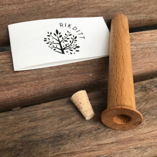 Nåleetui i drejet træ - håndrejet af RikDitt