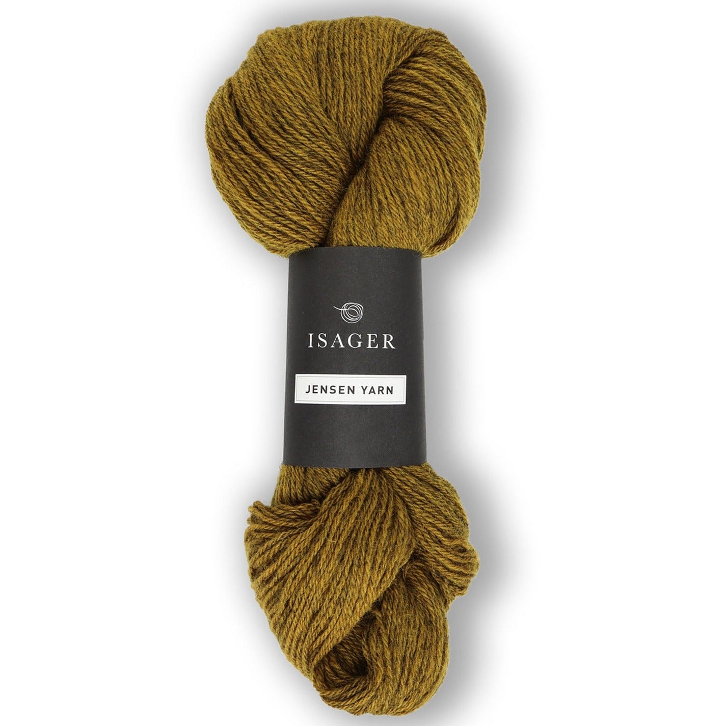 Jensen Yarn fra Isager er et lækkert uldgarn til en pind 4-5 mm, strikkefasthed ca. 20 m. Eller ca. 16 m strikket sammen med en silk mohair.