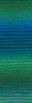 Mille Colori Socks and Lace Luxe - strømpegarn med flot farveskifte og diskret glimmertråd.