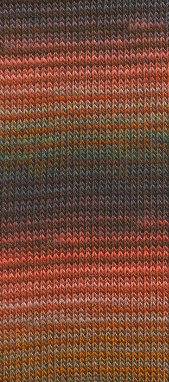 Mille Colori Socks and Lace Luxe - strømpegarn med flot farveskifte og diskret glimmertråd.