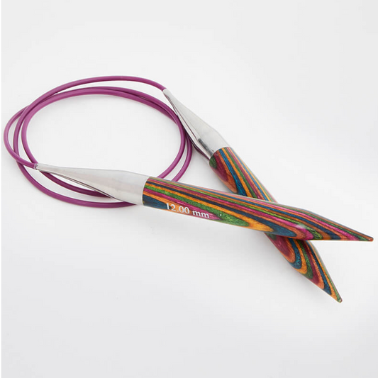 Faste rundpinde i træ fra KnitPro's Ginger serie