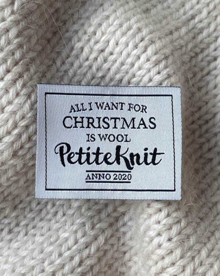 Petiteknit label til at sy på dit strik