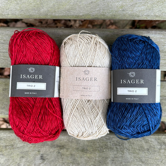 Trio 2 fra Isager - et skønt og køligt garn af hør, bomuld og bambus