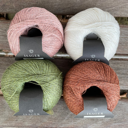 Trio fra Isager - et skønt og køligt garn af hør, bomuld og bambus