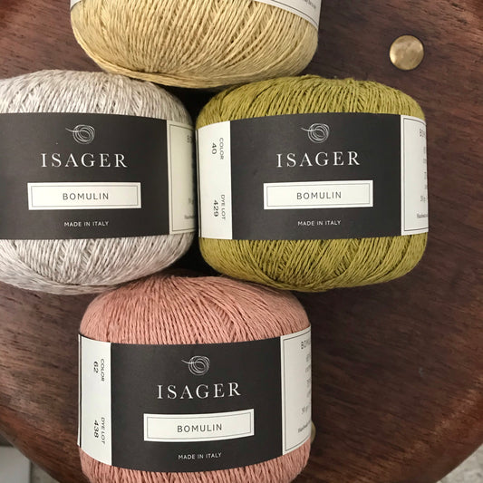 Bomulin - et skønt rustikt hør og bomuldsgarn fra Isager