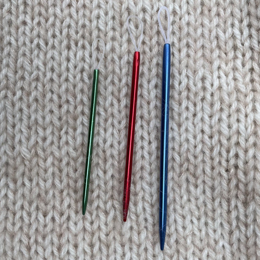 Uldnåle - til at hæfte ender i dit strik