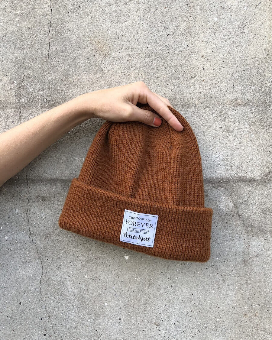 Petiteknit label til at sy på dit strik
