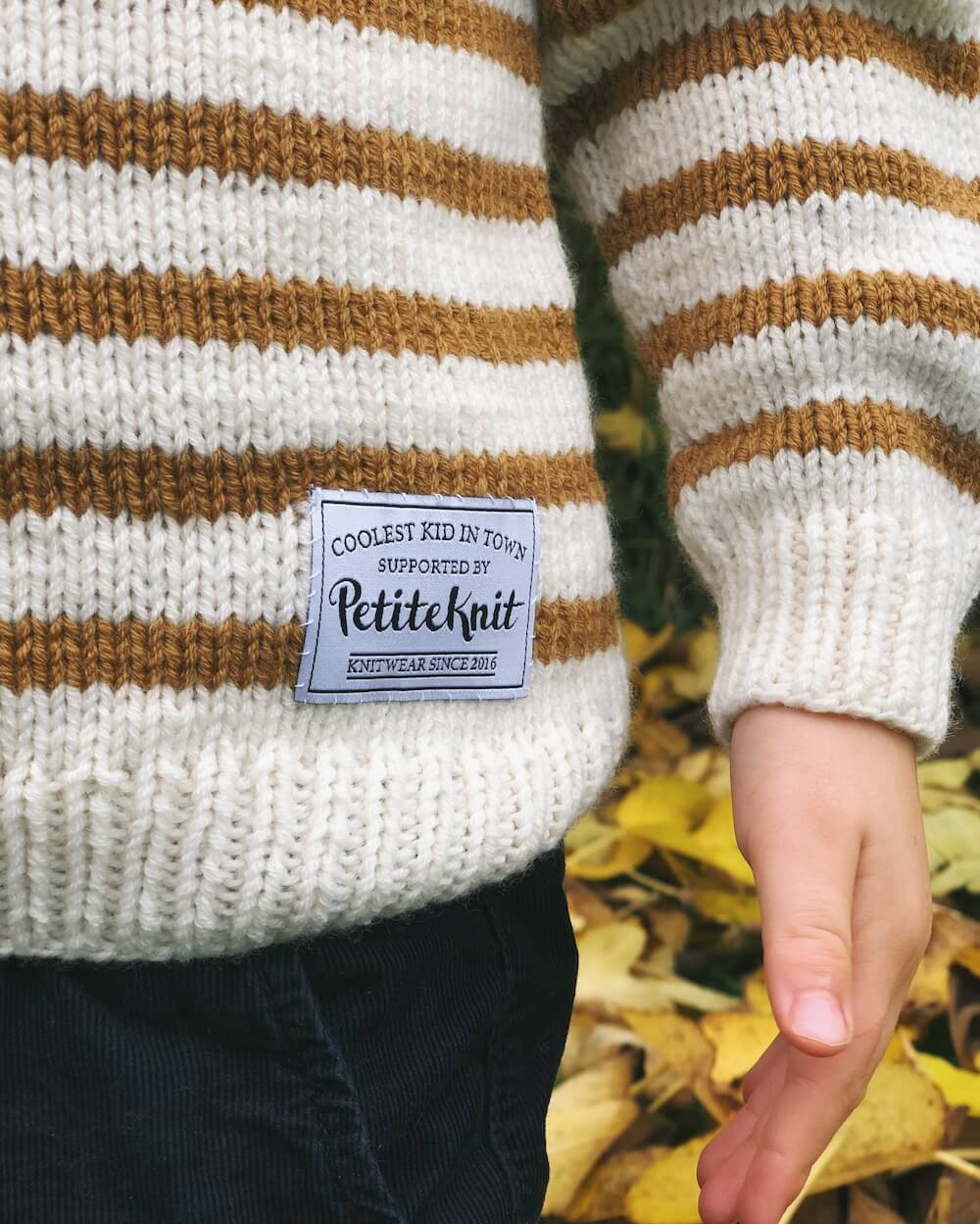 Petiteknit label til at sy på dit strik