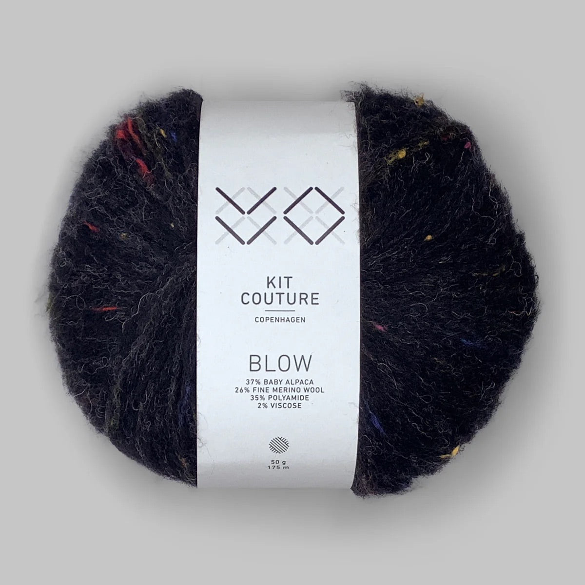 Blow garn fra Kit Couture med tweed effekt farve sort