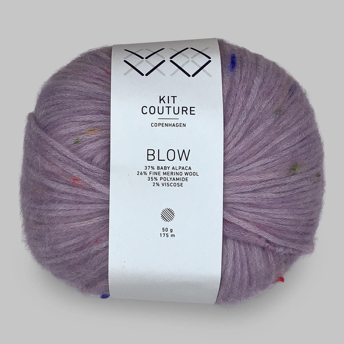 Blow garn fra Kit Couture med tweed effekt farve lyng