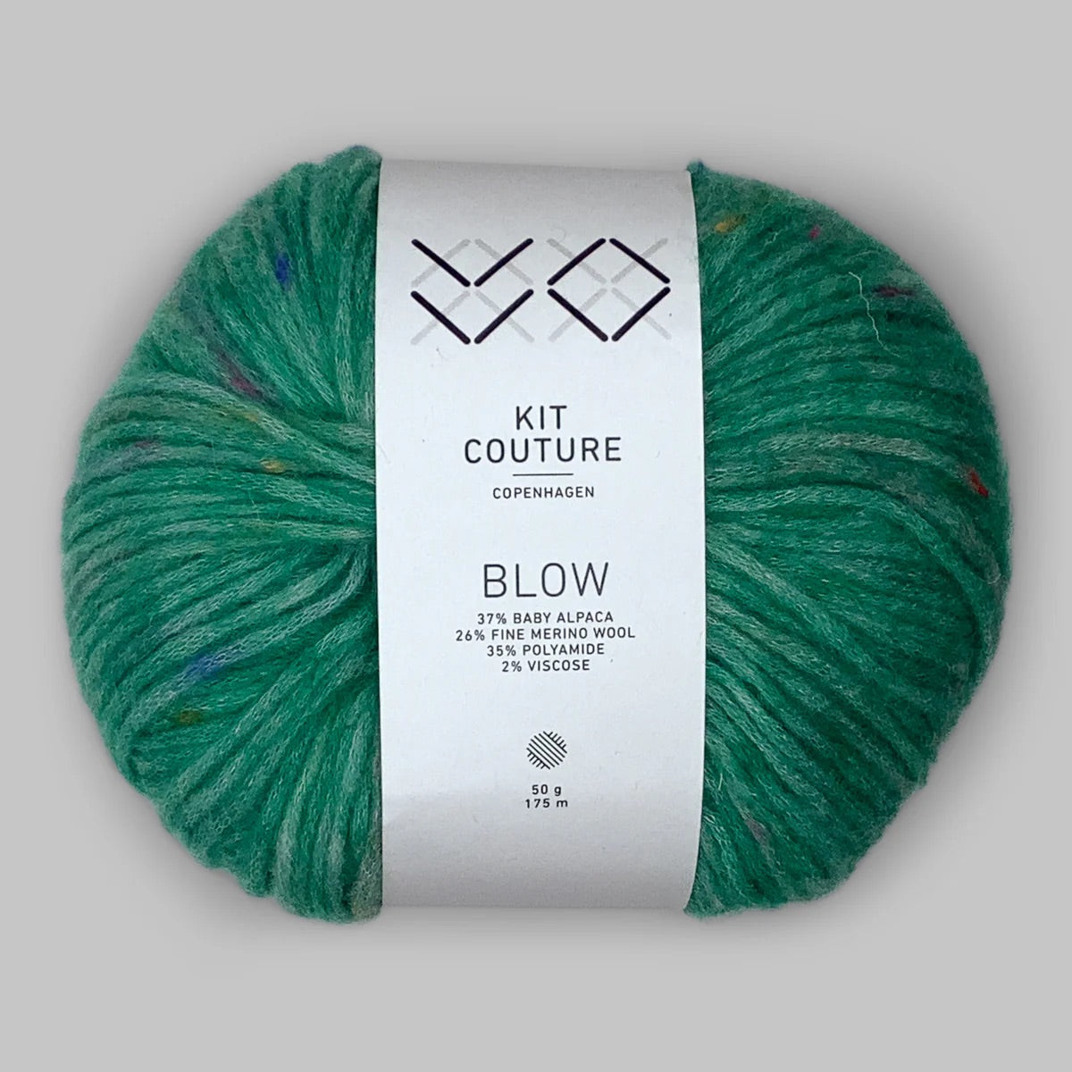 Blow garn fra Kit Couture med tweed effekt farve grøn