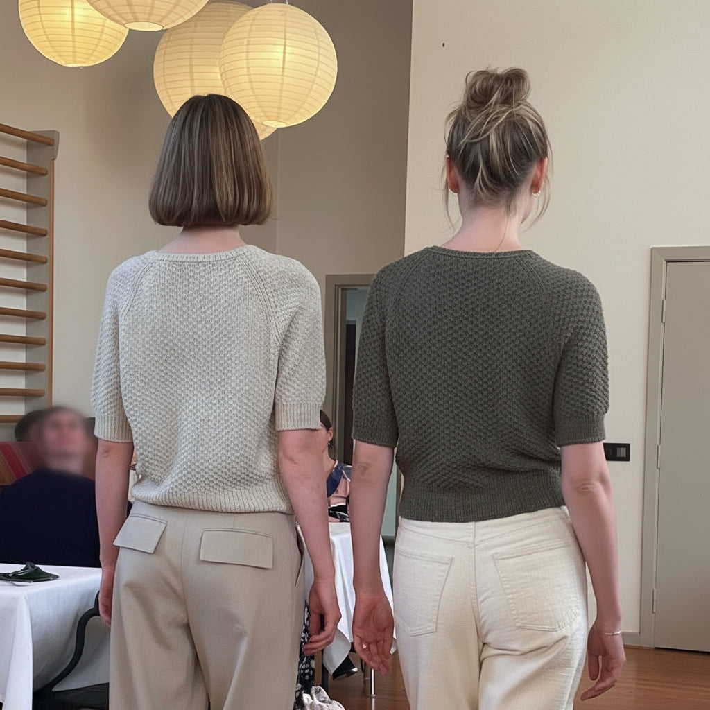 Pearl Tee af Helga Isager på catwalken i Tversted hos Isager