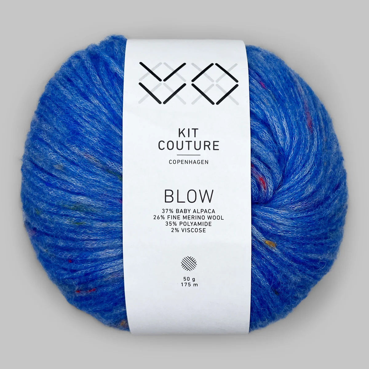 Blow garn fra Kit Couture med tweed effekt farve klar blå