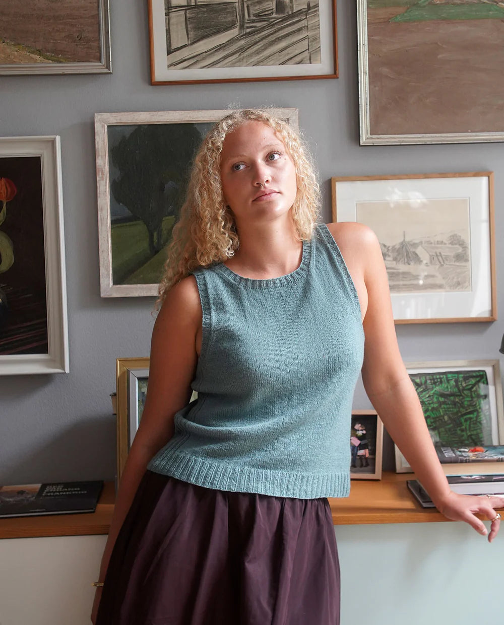 Borgan top i cashmere fra Kit Couture - køb strikkekittet hos Knit Garden