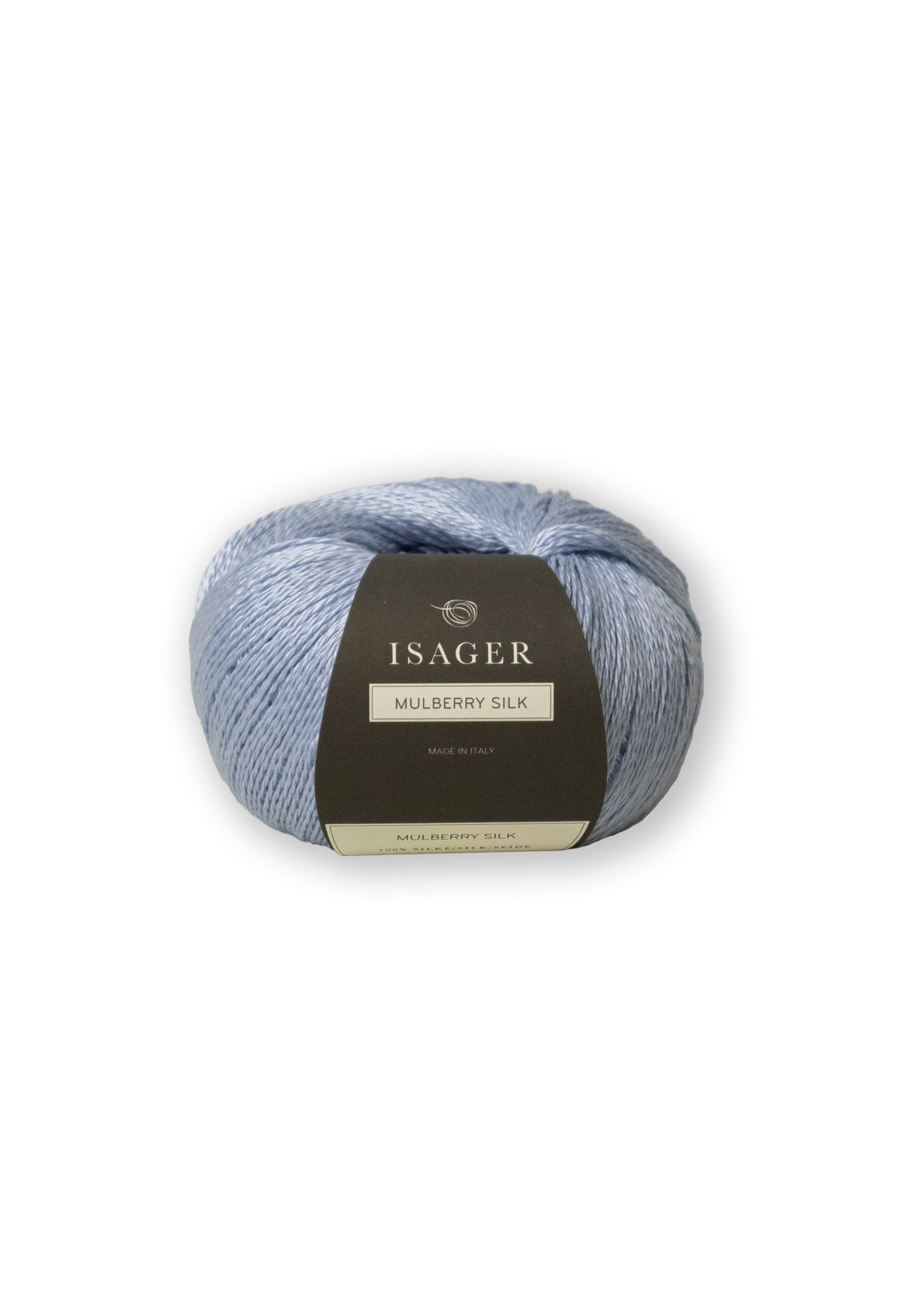 Isager Mulberry Silk er en følgetråd til dit strikketøj i 100% silke. Farve Frost