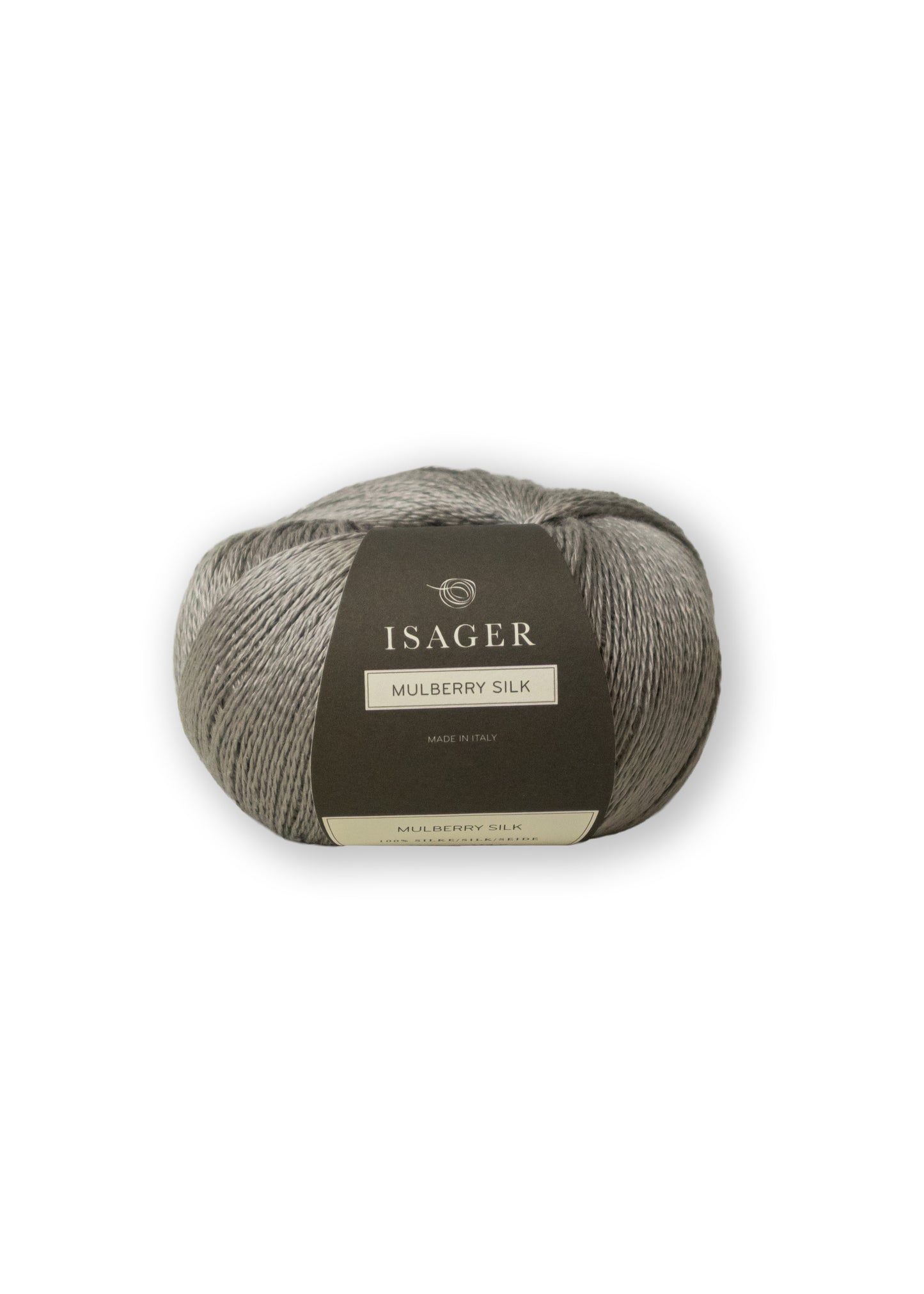 Isager Mulberry Silk er en følgetråd til dit strikketøj i 100% silke. Farve Sage