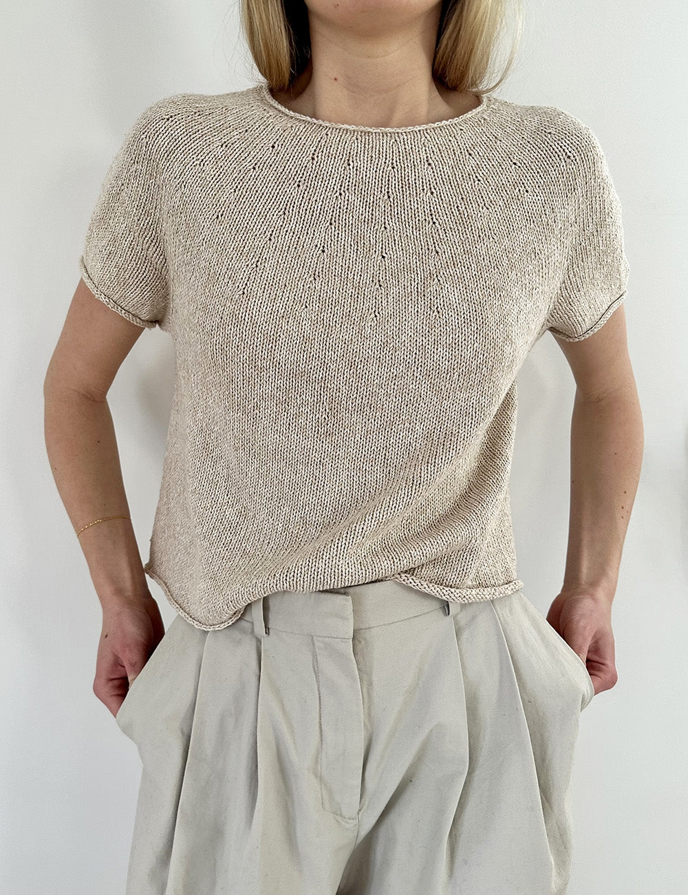 Strikkekit til Plain Yoke Tee 20