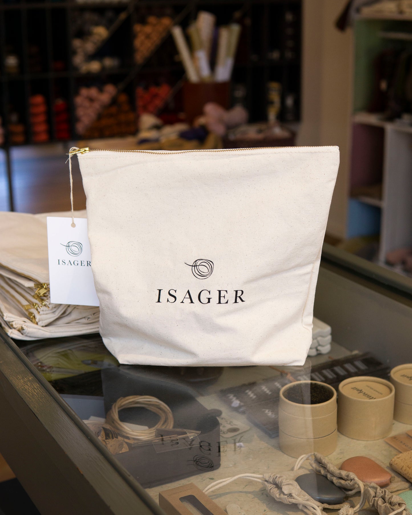 Isagers projektpose med lynlås