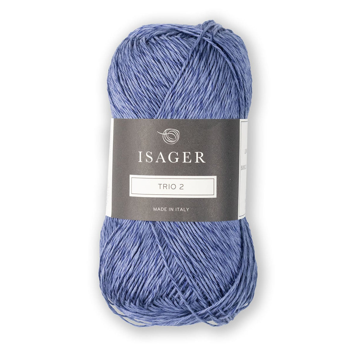 Trio2 fra Isager er et dejligt garn til sommeren af hør, bomuld og lyocel. Her vist i farven Sky.