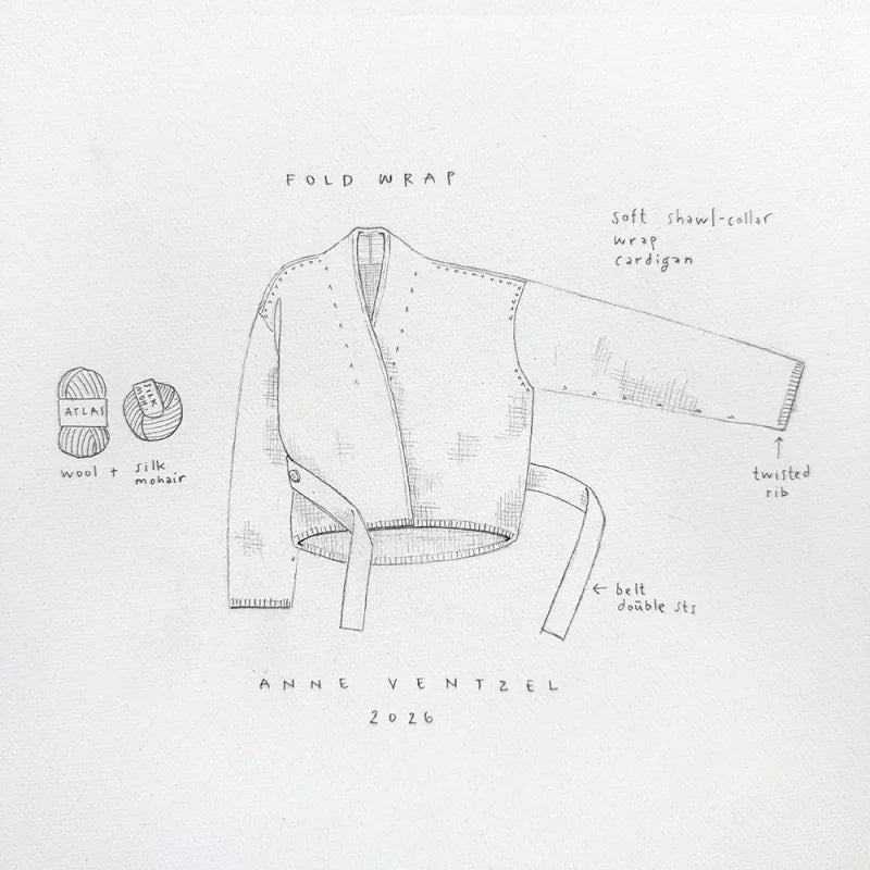 Garnpakke til Fold Wrap Cardigan af Anne Ventzel