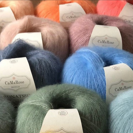 Midnatssol fra CaMaRose i mange flotte farver - perfekt som erstatning for mohair!