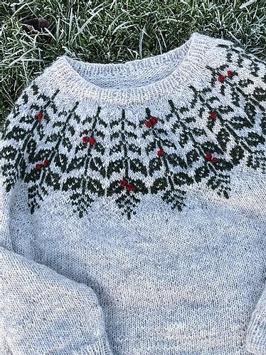 Kristtjørn Sweater - strikkeopskrift af Hanne Rimmen