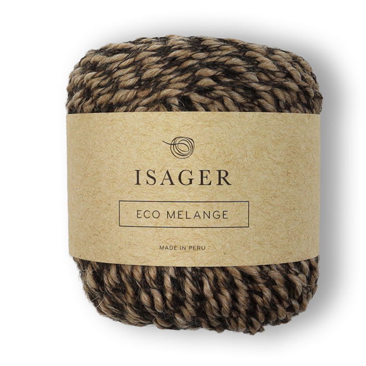 Eco Melange fra Isager er et utroligt blødt garn med en smuk melering. Garnet er ufarvet og består af 80% baby alpakka og 20% merino uld
