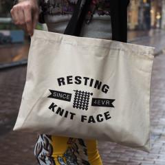 Westknits Resting Knit Face Tote Bag